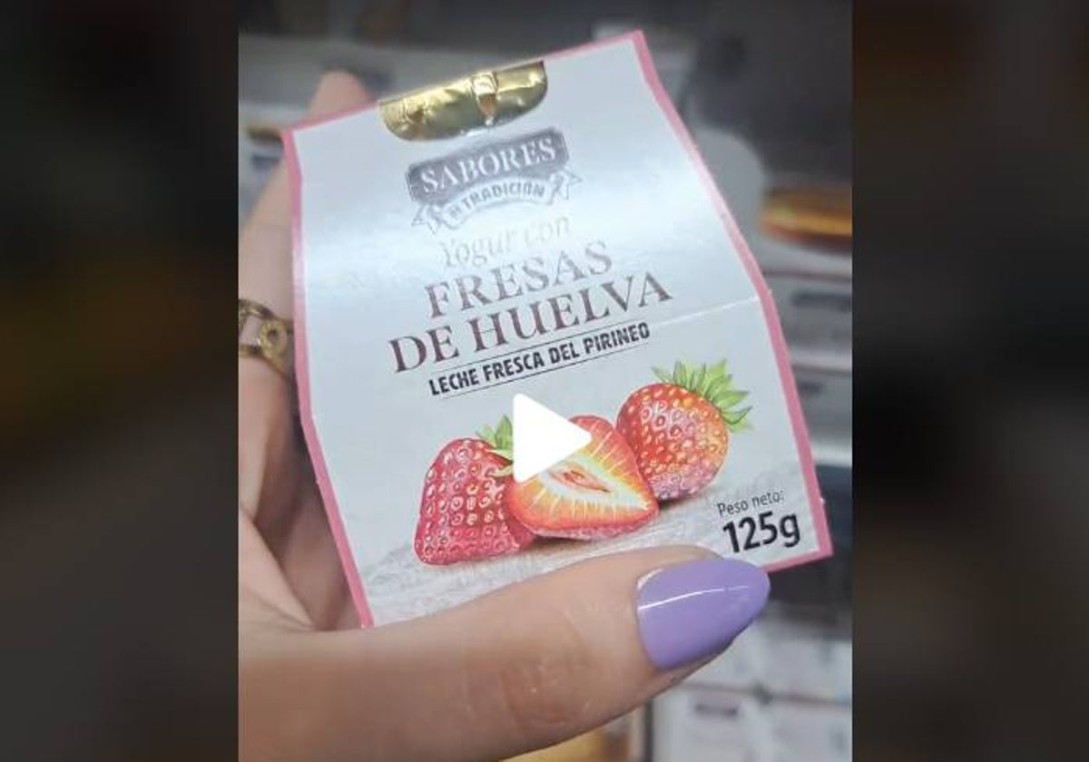 La línea especial de Lidl incluye yogures de fresas de Huelva