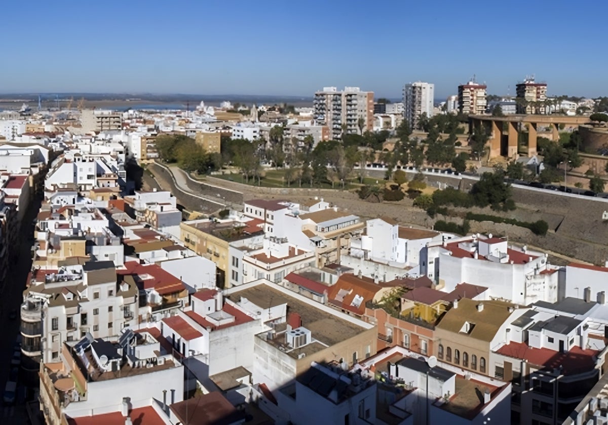 Panorámica de Huelva desde desde el Parque América