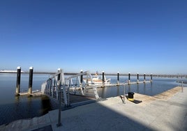 El nuevo pantalán pesquero del Puerto de Huelva, situado en el Muelle de Levante Norte, junto a la Lonja