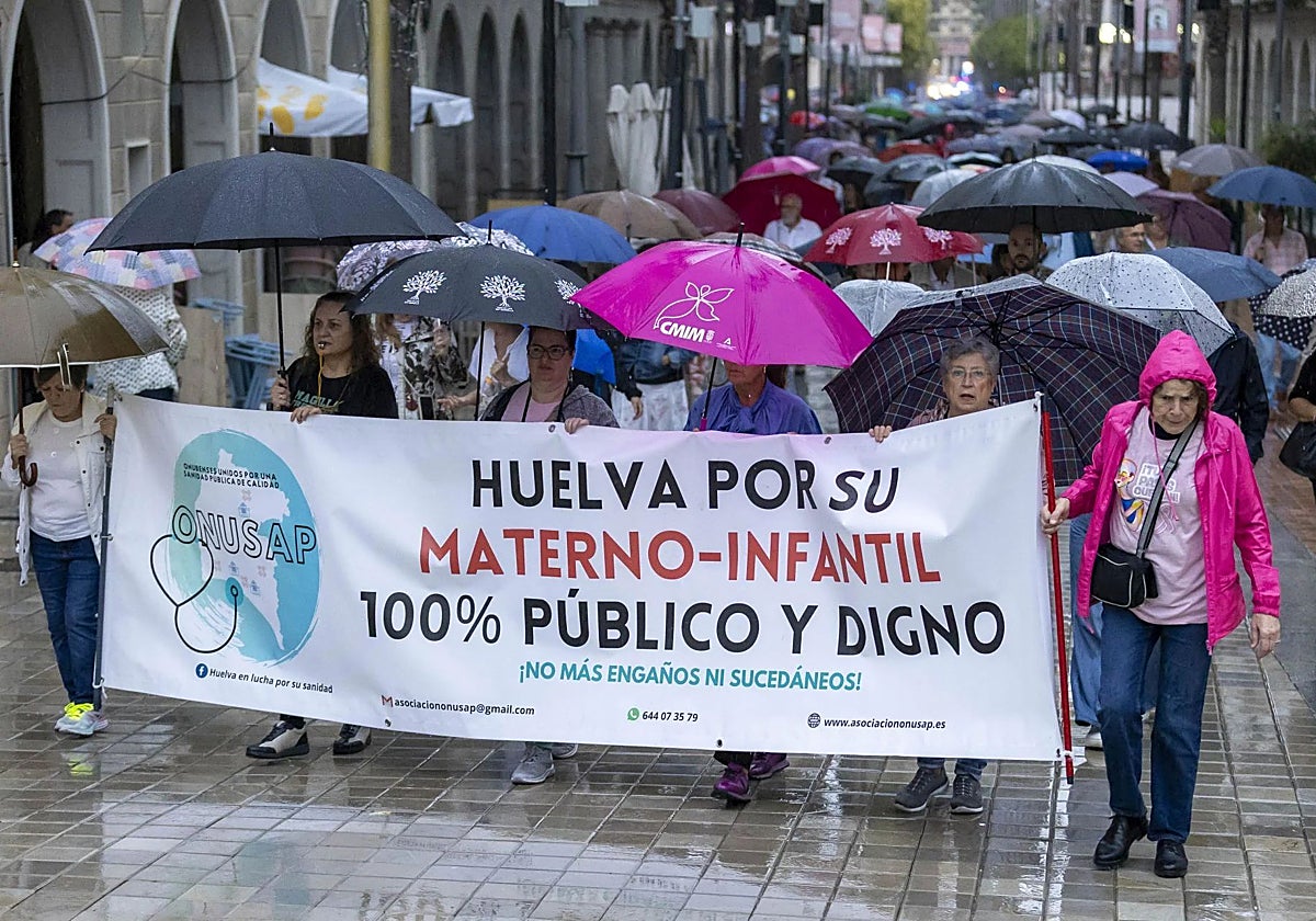 Imagen de la manifestación por la sanidad pública de Huelva el pasado martes en la capital