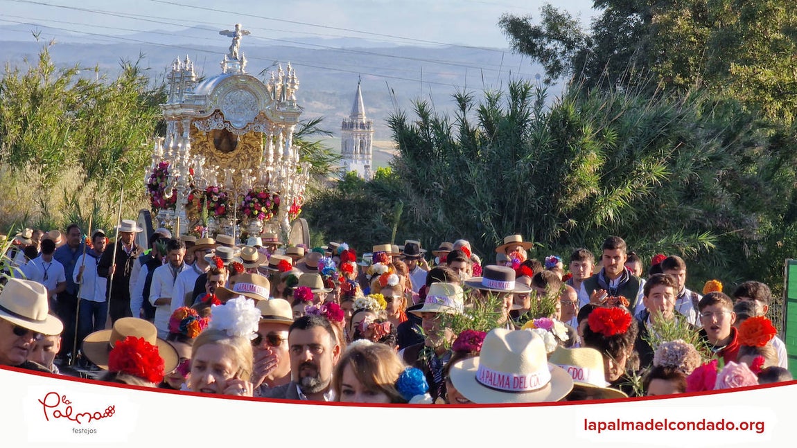 La salida de la hermandad del Rocío de La Palma, en imágenes