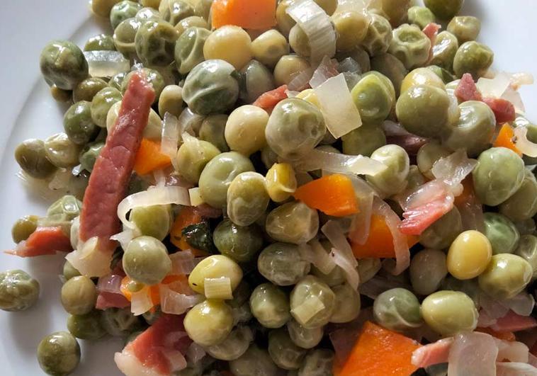 Guisantes con jamón