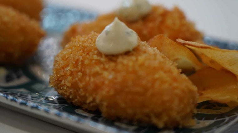 Plato de croquetas servido en el Restaurante Masero