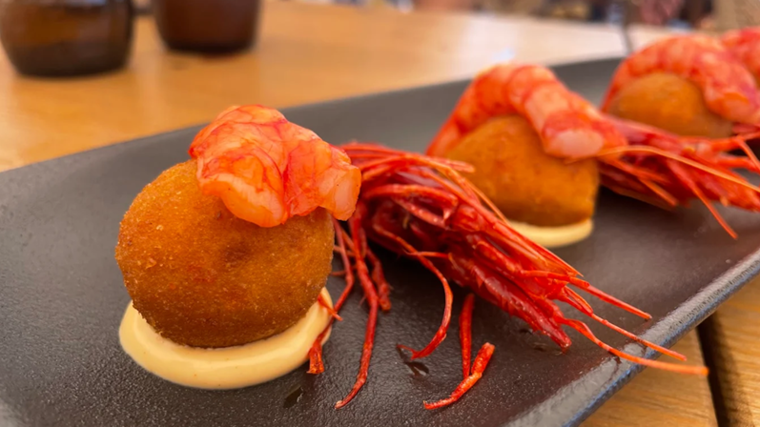 Croquetas servidas en el Restaurante Fango