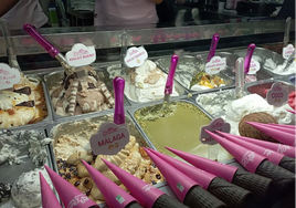 Algunos de los sabores que ofrece la heladería de Punta Umbría que recomienda el chef Xanty Elías