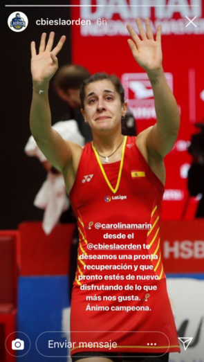 El IES La Orden desea una 'pronta recuperación' a Carolina Marín