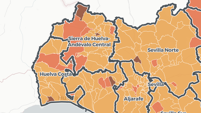 Una quincena de municipios onubenses quedarán confinados, cinco de ellos con toda la actividad no esencial cerrada