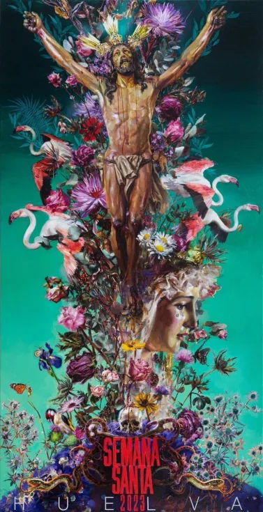 Jesús García Osorno anuncia la Semana Santa de Huelva con un cartel de lo más colorista