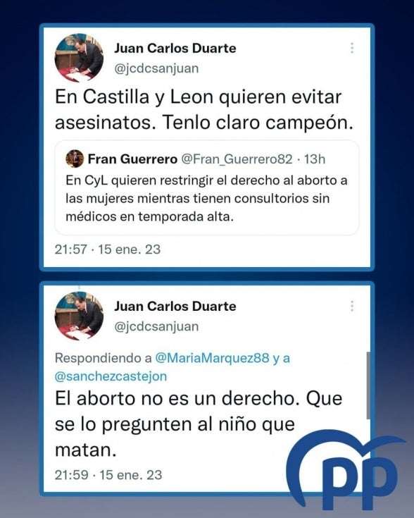 Piden la 'dimisión inmediata' de Juan Carlos Duarte por unos 'tuits' en los que hace 'una utilización deplorable de las mujeres'