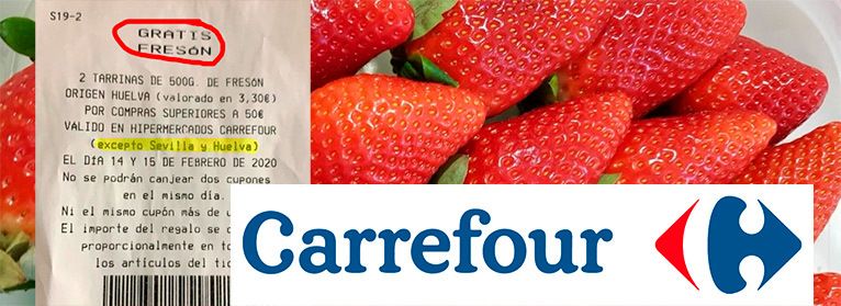 Carrefour regala fresas en plena crisis de los agricultores
