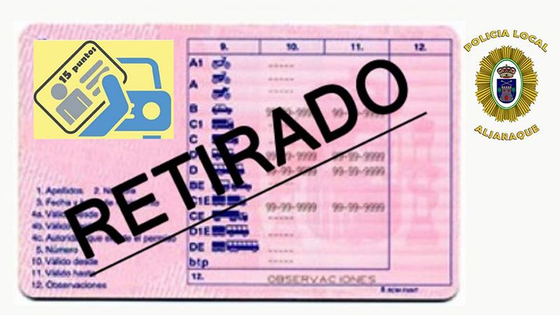 Sorprendidos conduciendo sin carné en Aljaraque