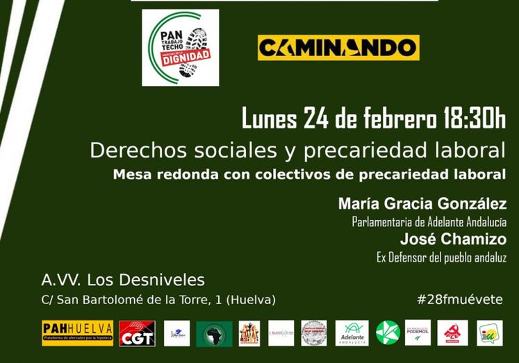 La plataforma 'Caminando' de colectivos en precario convoca una asamblea de cara al 28-F