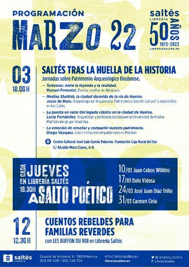 Poesía, arqueología y cuentacuentos en el 50 aniversario de Librería Saltés