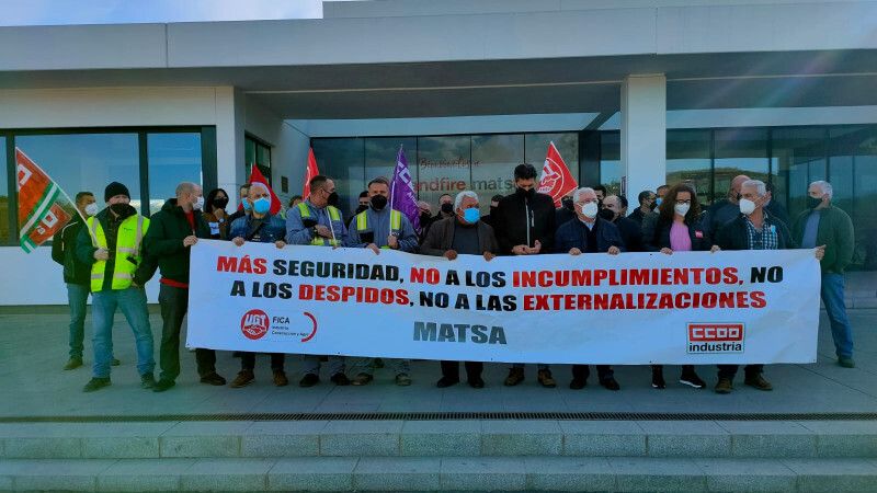 Concentración en Matsa para exigir la 'reincorporación de los trabajadores despedidos'