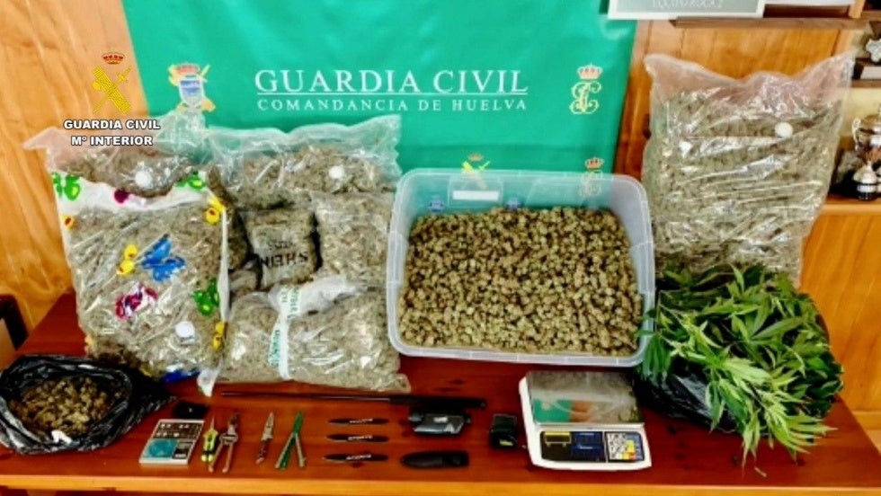 El club de alterne que trató de renacer como plantación de marihuana: la Guardia Civil interviene un local con 26 kilos de droga
