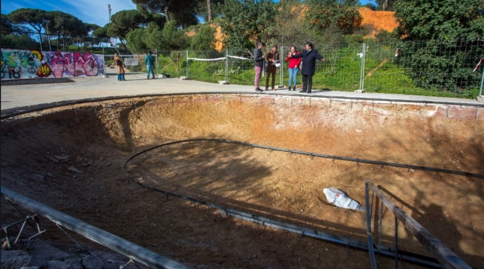 En dos semanas estarán acabadas las obras de ampliación del skatepark del Parque Moret
