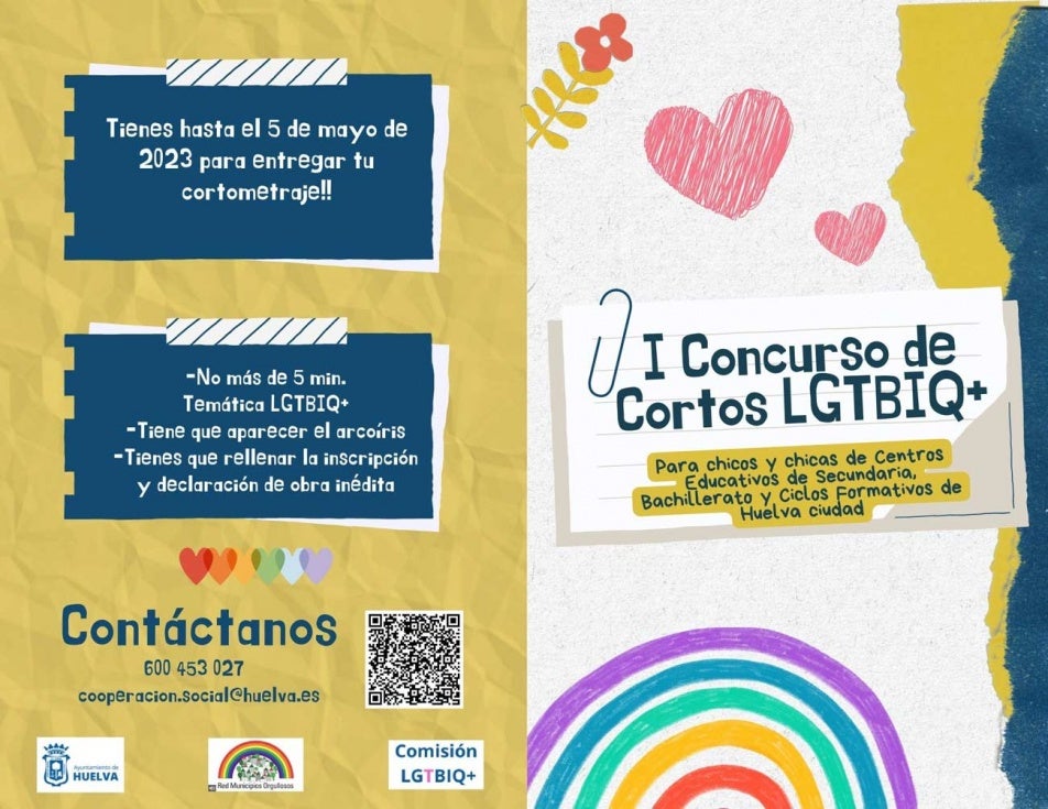 El Ayuntamiento de Huelva lanza un concurso de cortos Lgtbiq+ destinado a los estudiantes de la capital