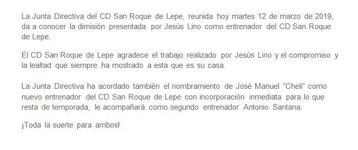 El San Roque confía a Cheli el objetivo de la salvación