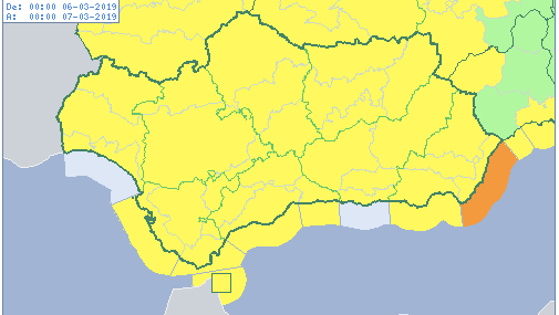 Huelva, en aviso amarillo este miércoles