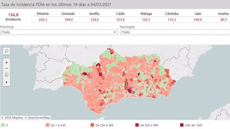 Huelva, única provincia andaluza sin municipios confinados a partir de este viernes