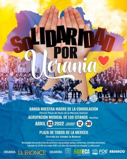 LA FOE y la parroquia ortodoxa de Huelva recogen comida y material para Ucrania
