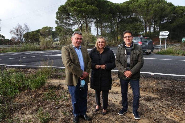 Finalizan las obras de reparación del firme de la carretera entre Huelva y Punta Umbría