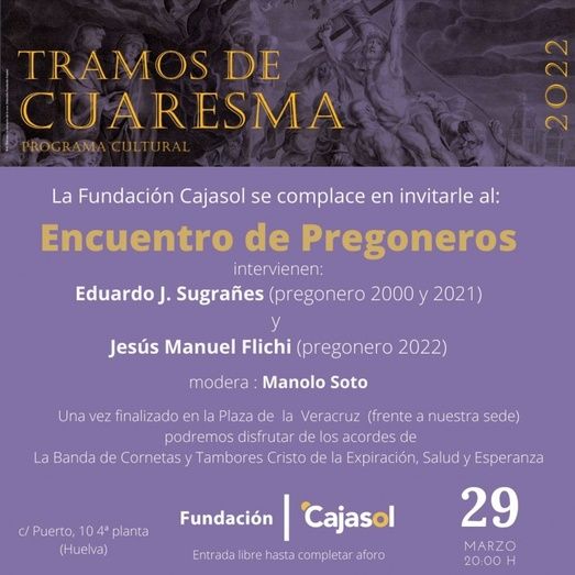 La Fundación Cajasol acoge un encuentro entre pregoneros de la Semana Santa