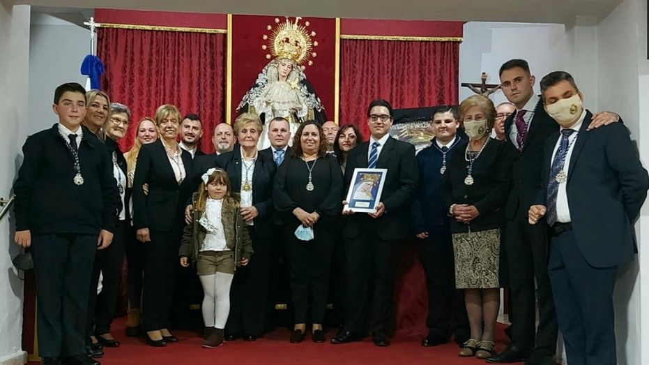 Giorgio Maldonado anunció la llegada de la Semana Santa en la Hermandad del Prado en su Dolor de Huelva