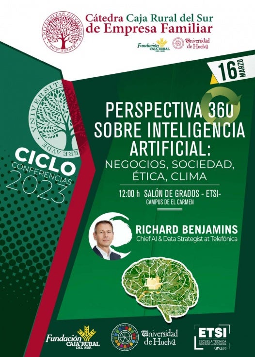 La Cátedra Caja Rural del Sur de la Empresa Familiar aborda con Richard Benjamins los retos de la inteligencia artificial