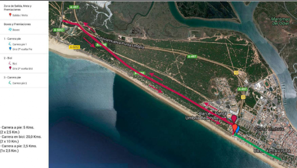 ¿Sabes qué calles te cortarán al tráfico y dónde no podrás aparcar el domingo por la mañana en Punta Umbría?