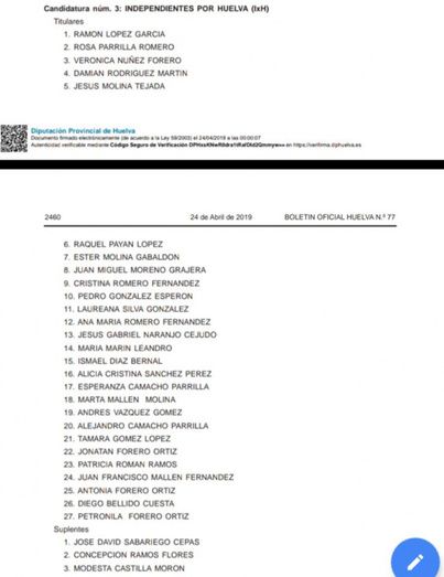 Ramón López da a conocer los nombres de su candidatura para el 26M
