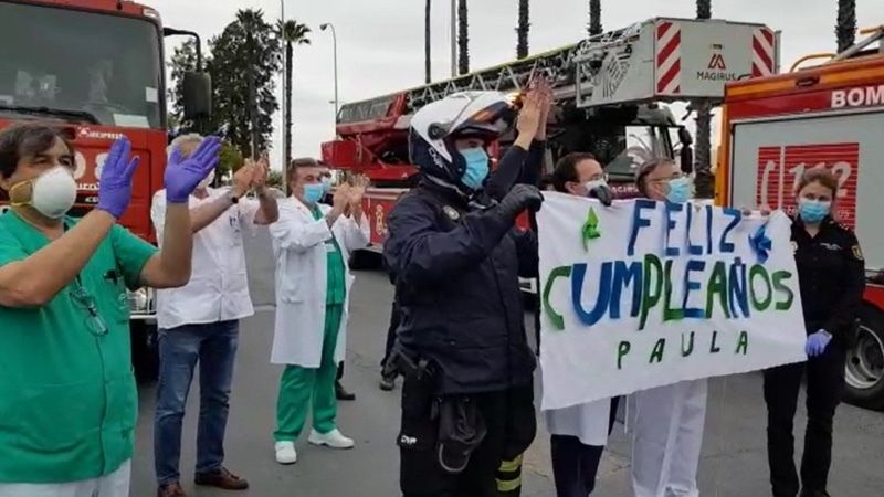 Una sorpresa de cumpleaños para Paula en el hospital