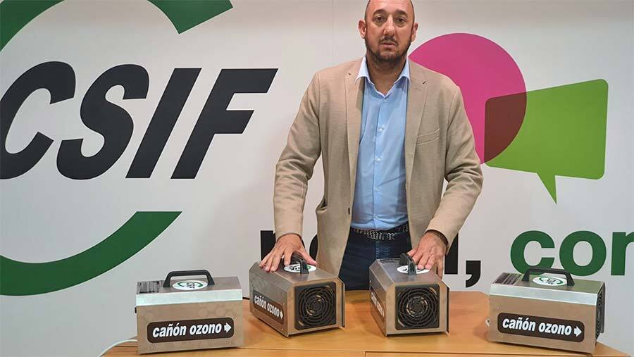 CSIF empleará cañones de ozono para desinfectar vehículos y centros de trabajo