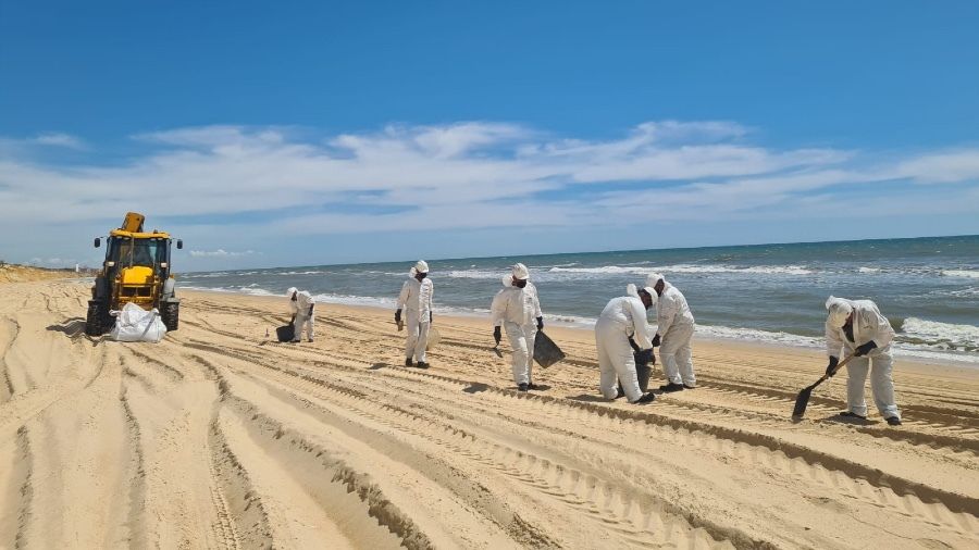 Recogidas gran parte de las manchas de hidrocarburos localizadas entre Matalascañas y Cuesta Maneli