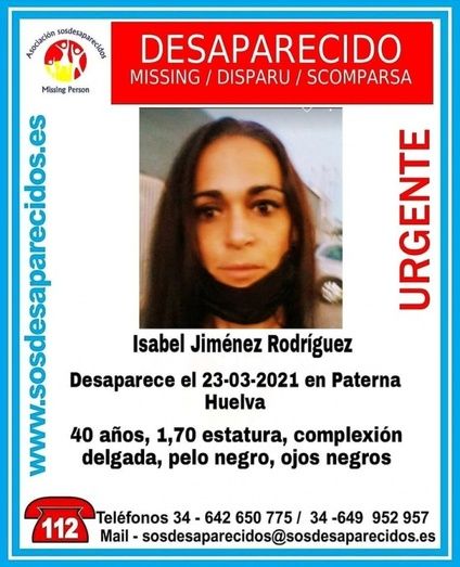 Difunden el cartel de una mujer de 40 años que desapareció el mes pasado en Paterna del Campo