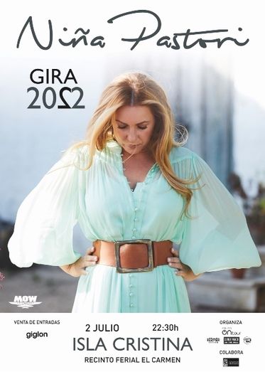Niña Pastori cantará este verano en el recinto ferial de Isla Cristina