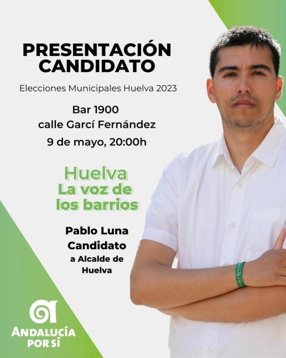 Pablo Luna presenta en sociedad su candidatura al frente de Andalucía Por Sí
