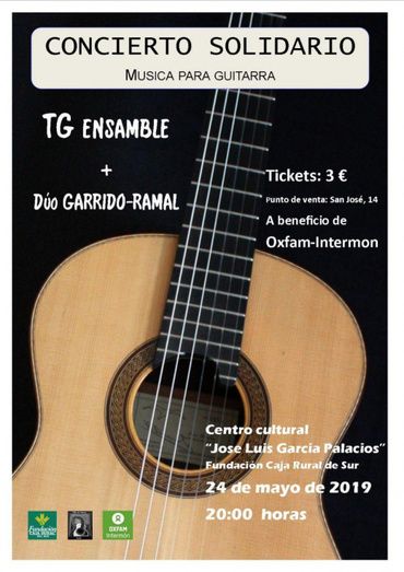 Concierto solidario de Música para Guitarra el 24 de mayo en la Caja Rural del Sur