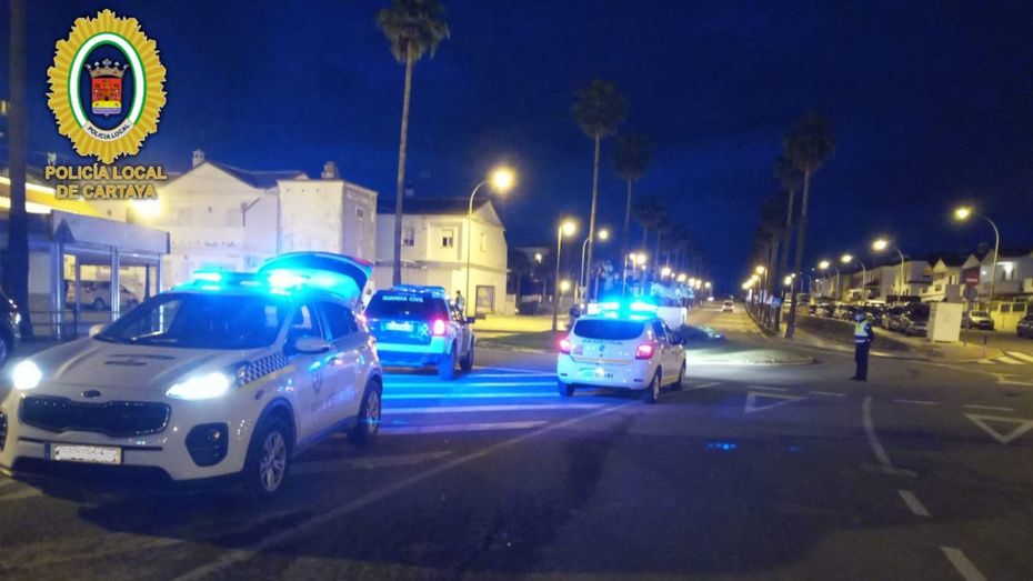 Interceptan, tras una persecución de dos kilómetros por las calles de Cartaya, a un conductor que quintuplicaba la tasa de alcohol