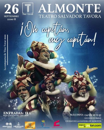 Almonte cambia de fecha el espectáculo de Tino Tovar 'Oh capitán, my capitán'