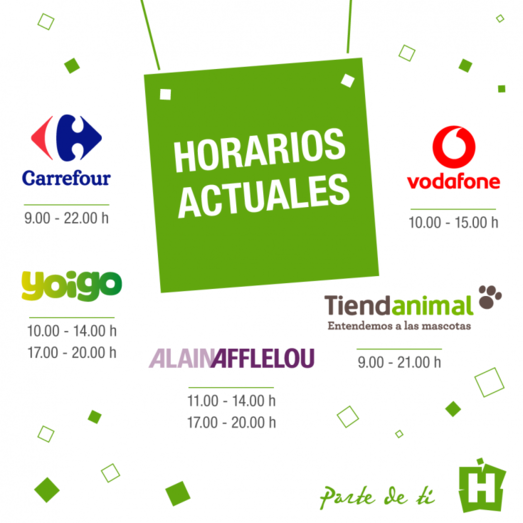 Holea informa de las tiendas que tiene abiertas y de los horarios