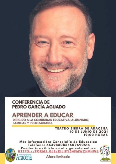 Conferencia en Aracena de Pedro García Aguado, de 'Hermano mayor'