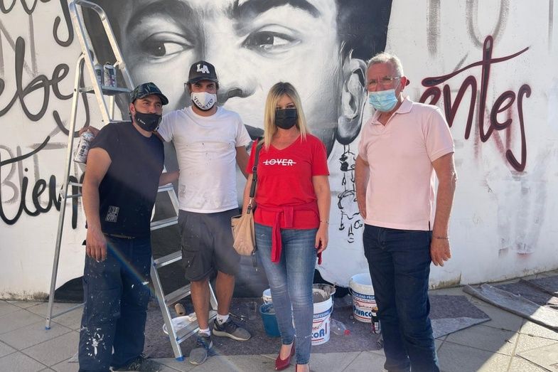 Un mural de Frida Kalho contra la violencia de género luce ya en San Juan