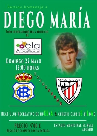 Partido a beneficio de la ELA de jugadores veteranos del Recre y el Athletic en Alosno