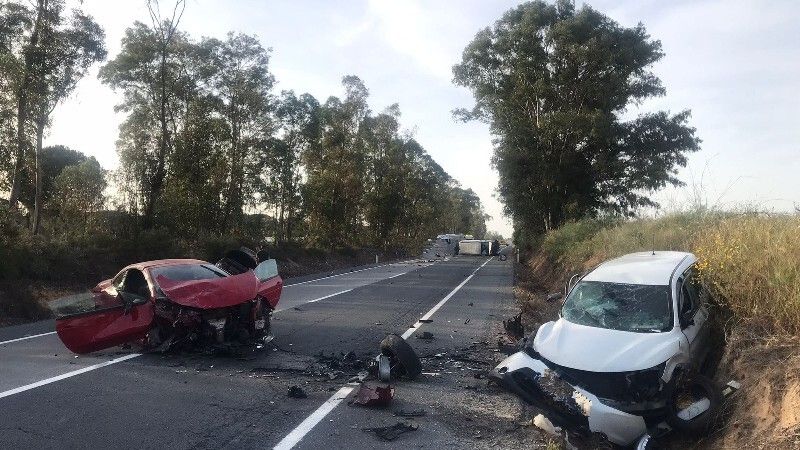 Seis personas resultan heridas en un choque múltiple en Almonte