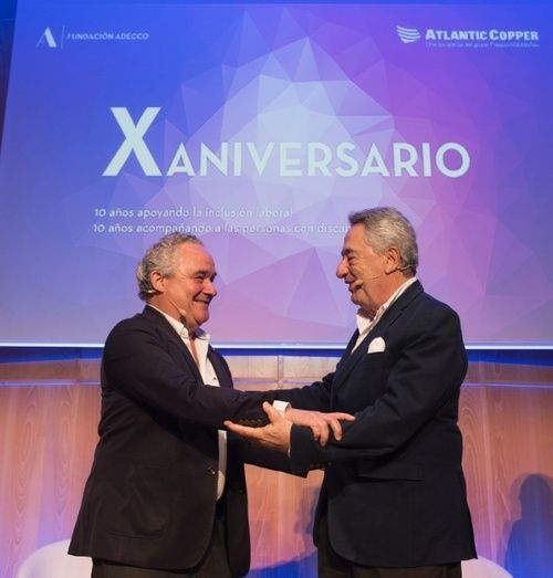Atlantic Copper celebra con la Fundación Adecco diez años contribuyendo a la inclusión laboral de las personas con discapacidad