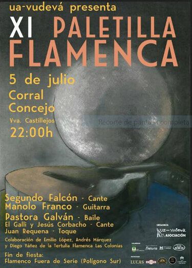 La Paletilla Flamenca llega a su undécima edición en Villanueva de los Castillejos
