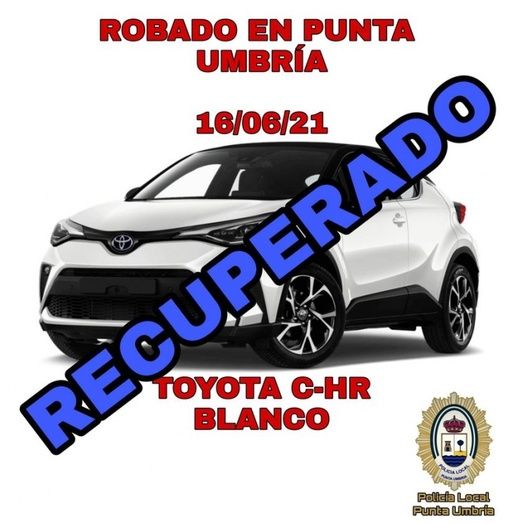 Recuperan el vehículo sustraído en Punta Umbría gracias a la difusión en redes sociales