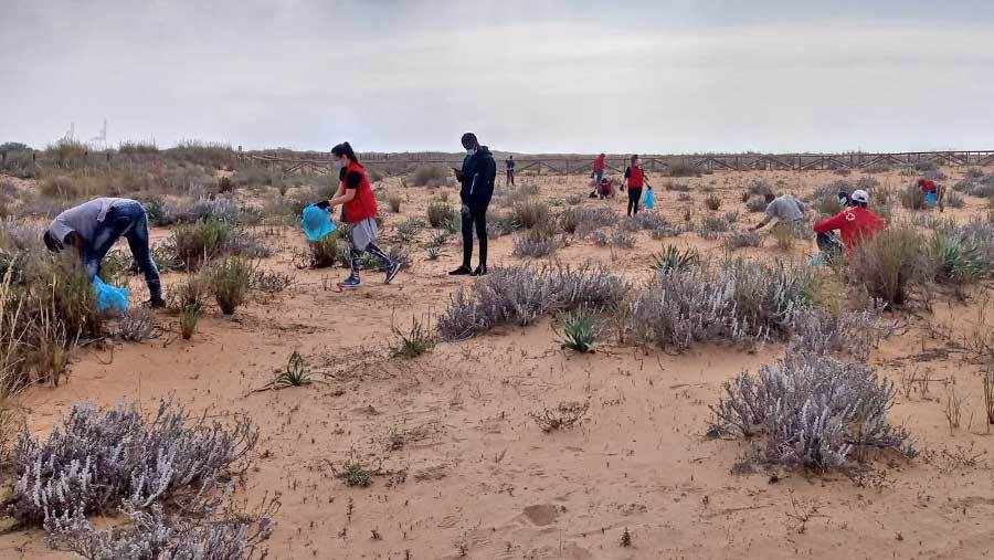 Jornada de lucha contra la 'basuraleza' en la playa del Espigón
