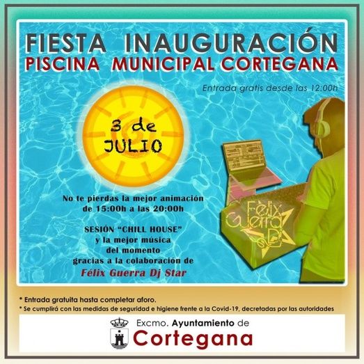 Cortegana inaugurará su piscina con entrada gratuita y el concierto de un Dj